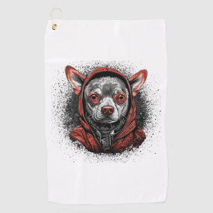 Chihuahua Cool Dog Rap Hip-Hop Gangster Golf Towel