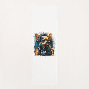 Chihuahua Cool Dog Rap Hip-Hop Gangster Yoga Mat