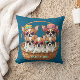 Chihuahua Coole Welpen Throw Pillow