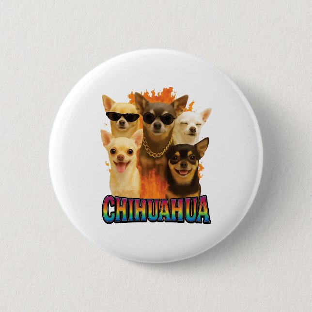 Chihuahua Copy 2 Inch Round Button (Front)