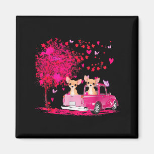 Chihuahua Couple Truck Happy Valentines Day Gifts  Magnet