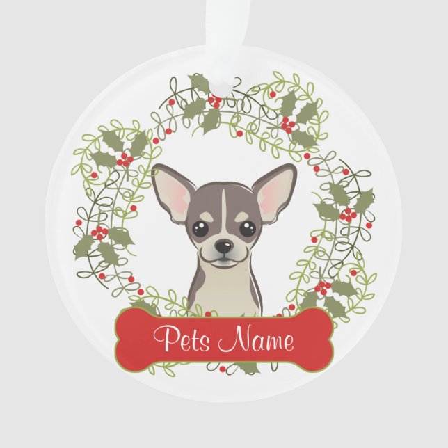 Chihuahua Customizable Ornament (Front)