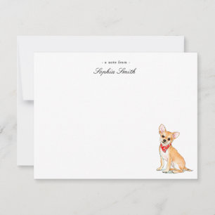 Chihuahua cute Custom Flat Merci Notes