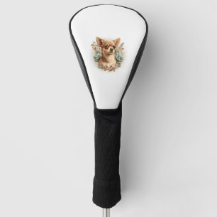 Chihuahua Cute Dog Beautiful Flowers Girl Golf Head Cover
