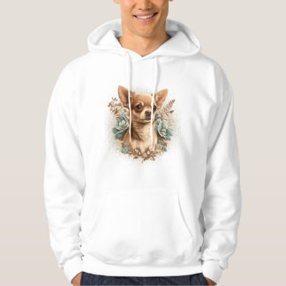 Chihuahua Cute Dog Beautiful Flowers Girl Hoodie