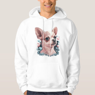 Chihuahua Cute Dog Beautiful Flowers Girl Hoodie