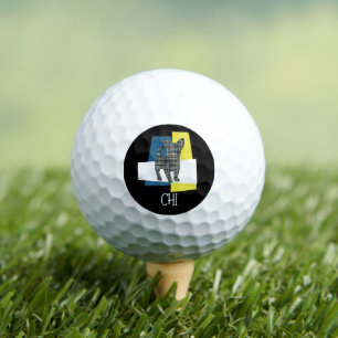 Chihuahua Cute Dog Silhouette Mono TriGrid Golf Balls