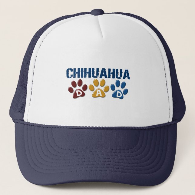CHIHUAHUA Dad Paw Print 1 Trucker Hat (Front)