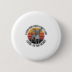 Chihuahua Dad Shirt Vintage Engraving Dog Lover De 2 Inch Round Button