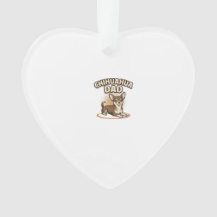 Chihuahua Dad Vintage Engraving Dog Lover Design_1 Ornament