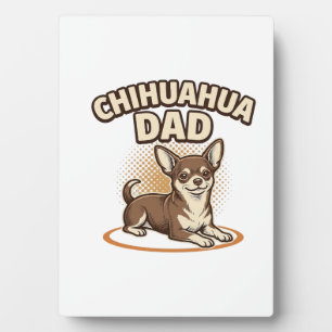 Chihuahua Dad Vintage Engraving Dog Lover Design_1 Plaque