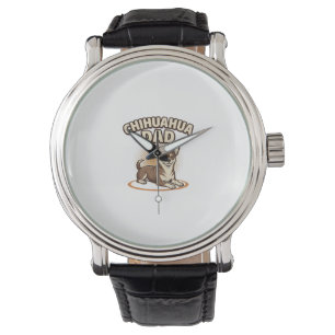 Chihuahua Dad Vintage Engraving Dog Lover Design_1 Watch
