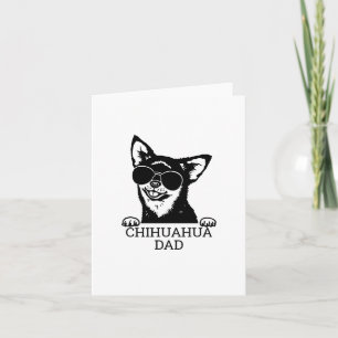 Chihuahua Dad Wearing Glasses Father's Day Pets Card