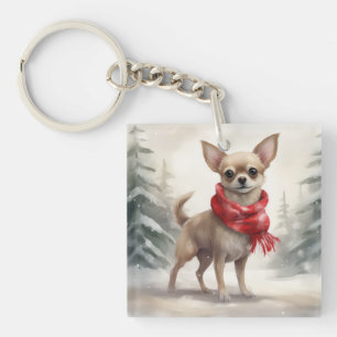Chihuahua dans la neige Noël