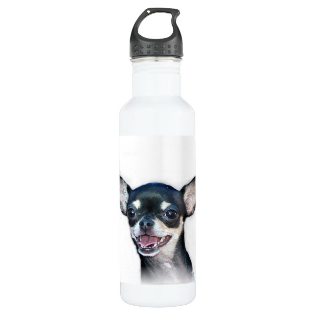 Chihuahua dog 710 ml water bottle (Front)