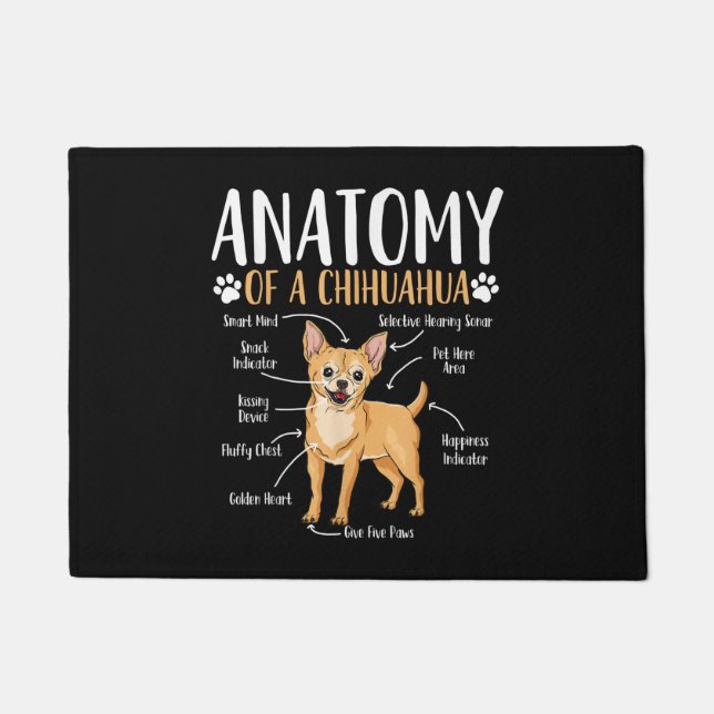 Chihuahua Dog Anatomy Doormat (Front)