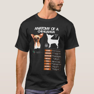 Chihuahua Dog Anatomy Mom Grandma Men Women Kids T-Shirt