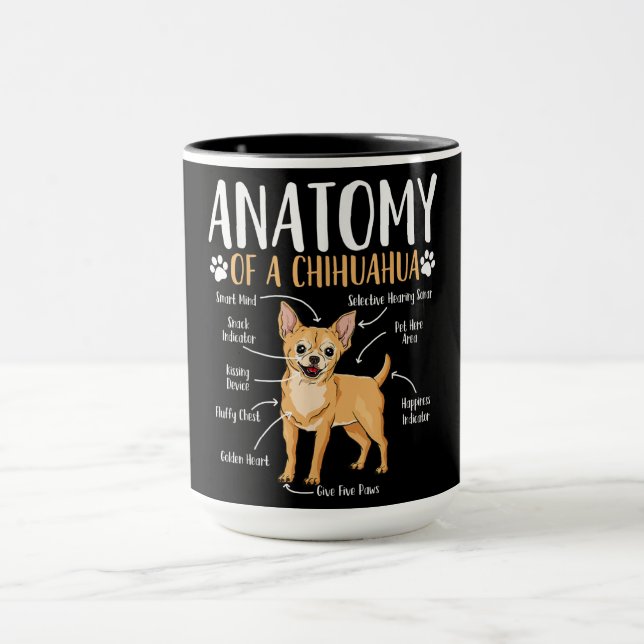 Chihuahua Dog Anatomy Mug (Center)