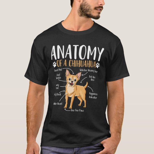 Chihuahua Dog Anatomy T-Shirt (Front)