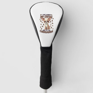 Chihuahua dog and coffee beans golf head cover