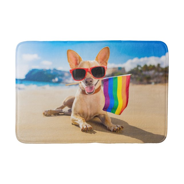 Chihuahua Dog  at the Beach Bath Mat (Front)