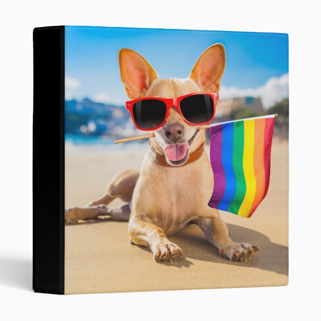 Chihuahua Dog  at the Beach Binder (Front/Spine)