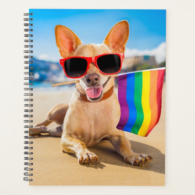 Chihuahua Dog  at the Beach Planner (Front)