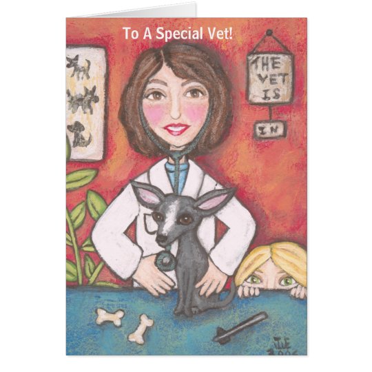 Chihuahua Dog At The Veterinarian Clinic, To A ... Card