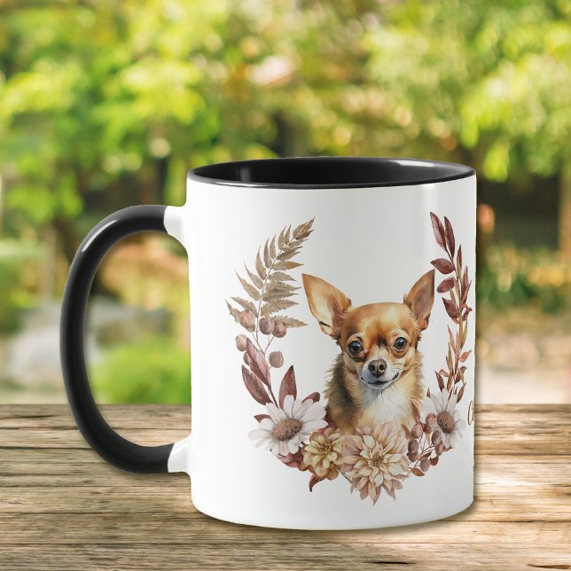 Chihuahua Dog Autumn Wreath Mug (Creator Uploaded)