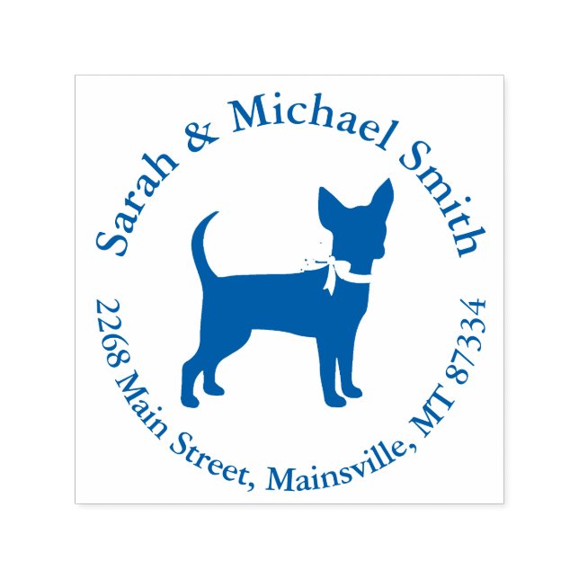 Chihuahua Dog Baby Shower Blue Boy Self-inking Stamp (Design)