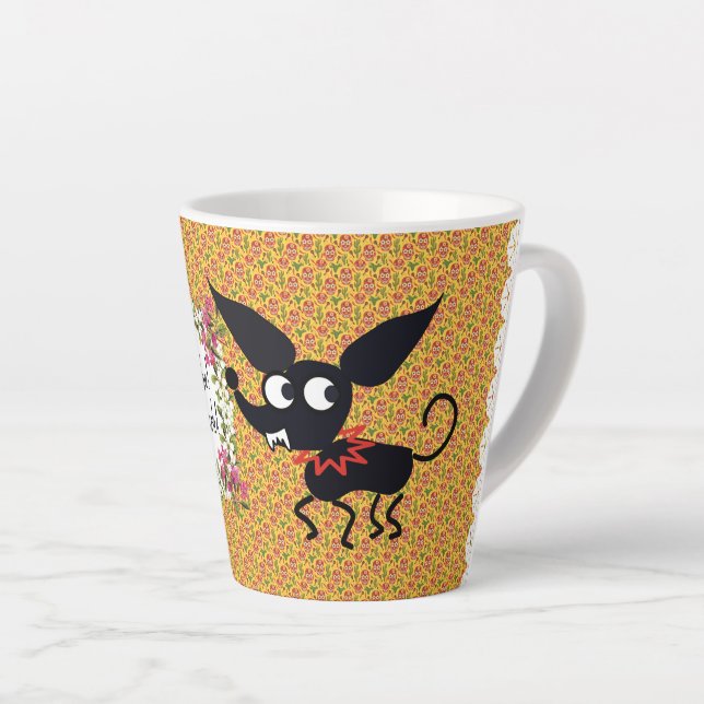 CHIHUAHUA DOG CARAMBA MEXICAN CARTOON Latte Mug (Right Angle)