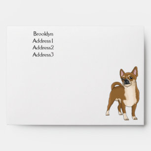 Chihuahua dog cartoon illustration envelope