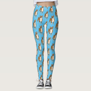 Chihuahua dog cartoon illustration  leggings