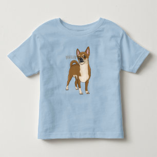 Chihuahua dog cartoon illustration toddler t-shirt