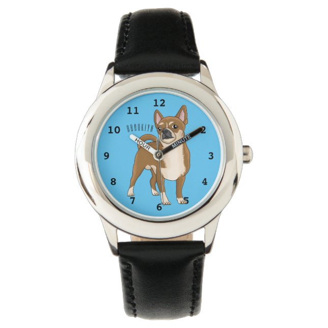Chihuahua dog cartoon illustration watch (Front)