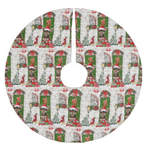 Chihuahua Dog Christmas Brushed Polyester Tree Skirt