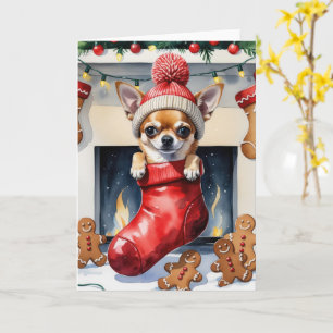 Chihuahua Dog Christmas Greeting Card