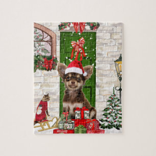 Chihuahua Dog Christmas  Jigsaw Puzzle