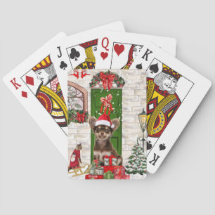 Chihuahua Dog Christmas  Playing Cards