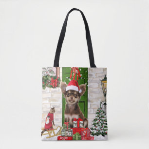 Chihuahua Dog Christmas  Tote Bag