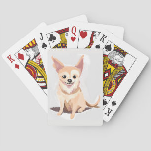 Chihuahua Dog Cute Dog Pet Puppy Watercolor Playing Cards