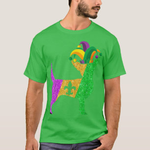 Chihuahua Dog Dad Mom Lover Funny Mardi Gras Party T-Shirt