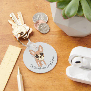 Chihuahua Dog Design Any Colour Background Keychain