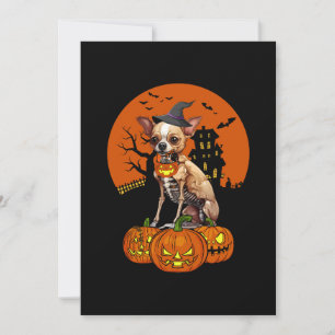 Chihuahua Dog Halloween Invitation