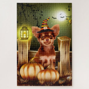 Chihuahua Dog Halloween Jigsaw Puzzle