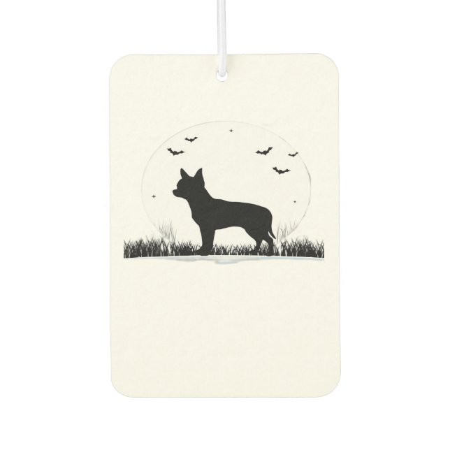 Chihuahua Dog � Halloween Moon Silhouette Classic  Air Freshener (Front)