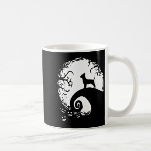Chihuahua Dog Halloween with Moon Pumpkin Coffee Mug