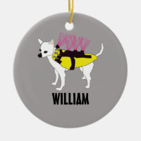 Chihuahua Dog in a Coyote Jacket Personalized