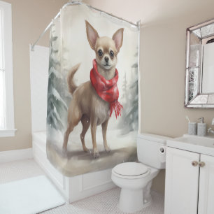 Chihuahua Dog in Snow Christmas 