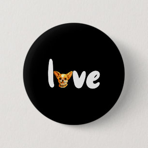 Chihuahua Dog Love For Valentines Day T Shirt 2 Inch Round Button